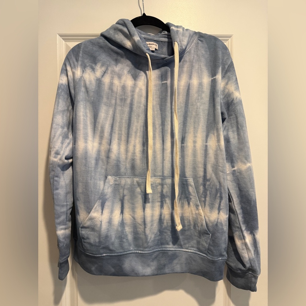 Surf & Swim Co. Terry Men's L Blue Tie Dye Pullover Hoodie Sz S